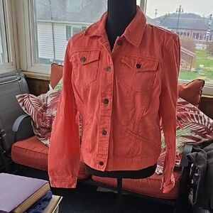 Women's Coral Denim Jacket Ralph Lauren Size Large